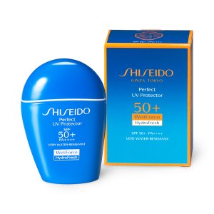 资生堂蓝胖子新艳阳夏水动力透润防晒乳液50ml清爽型