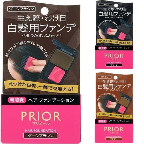 PRIOR染发粉饼一次性遮盖白发根神器 3.6g