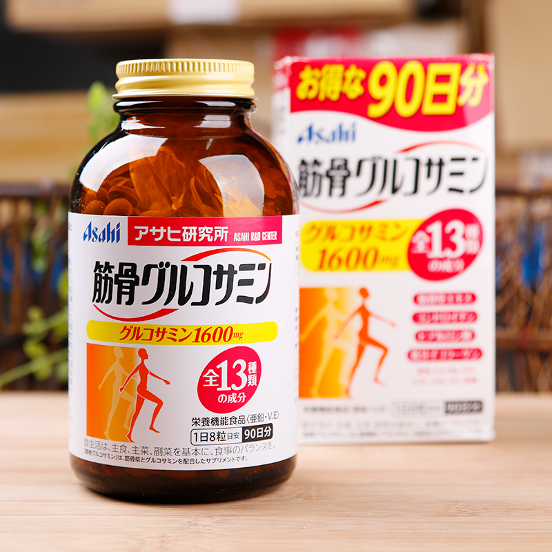 【代买】朝日 Asahi 筋骨葡萄糖胺+鲨鱼软骨素护骨骼 90天