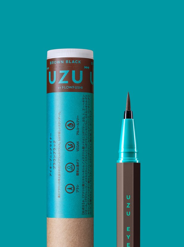 新版熊野职人眼线液笔 UZU 极细速干防水汗不晕染持久专业 黑棕色5.5g